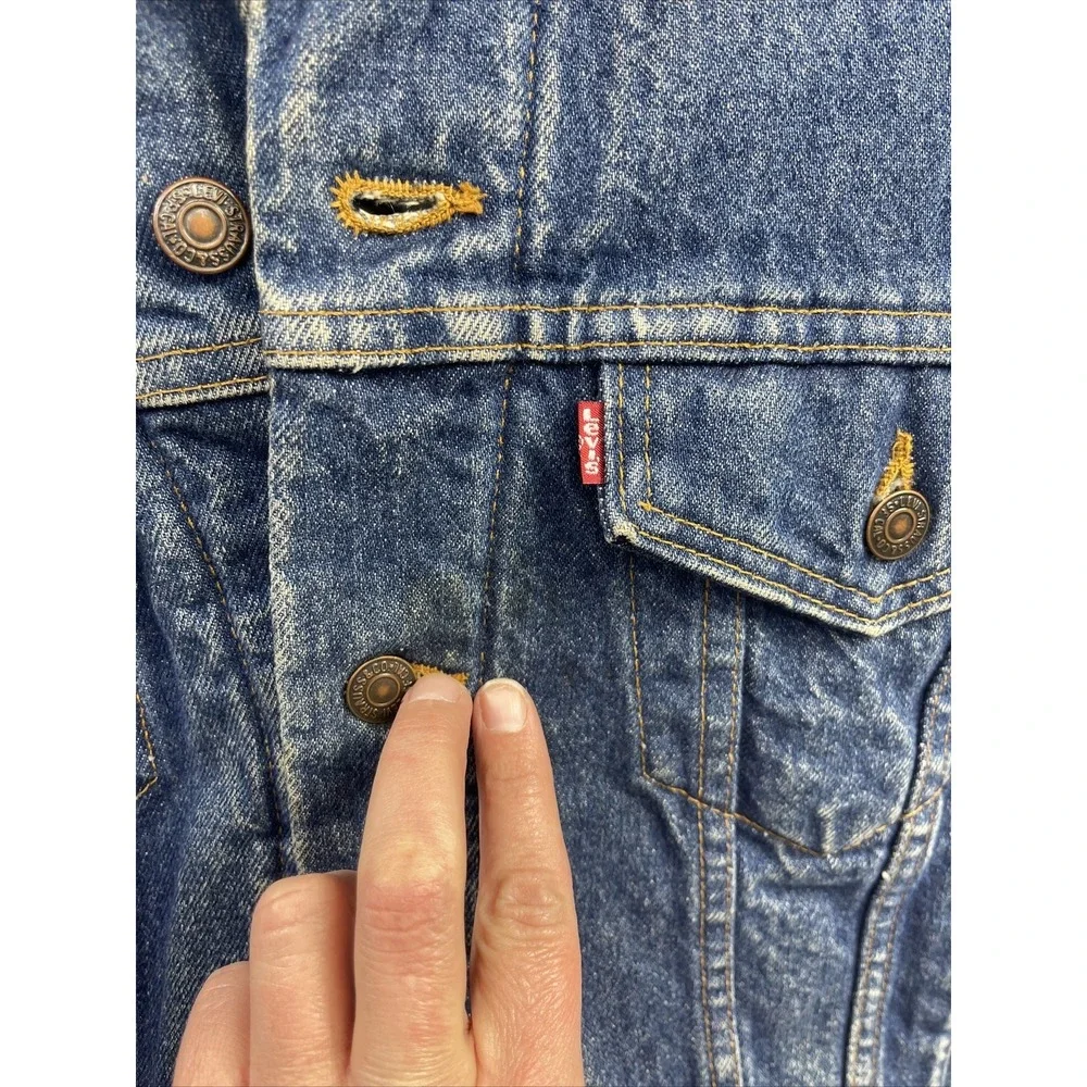 Vintage‎ Levi blanket lined denim jacket sz 42 70s 80s rare vtg USA